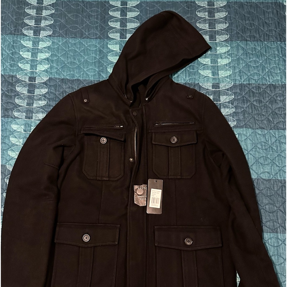 GUESS Men’s Wool Military Coat